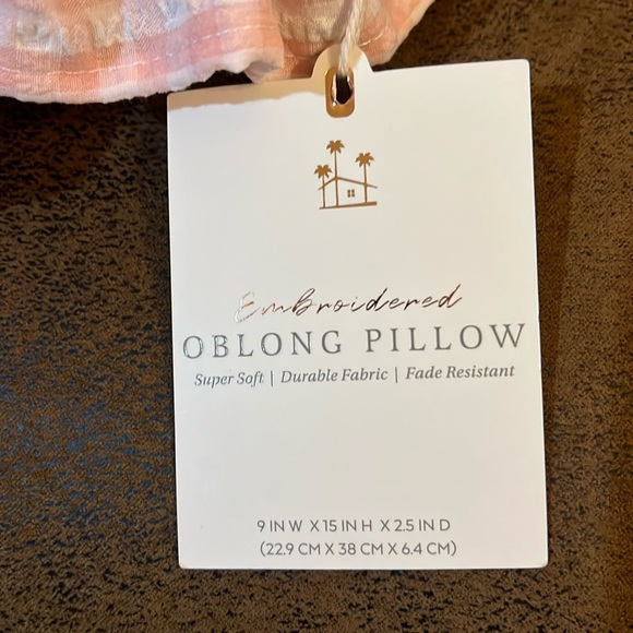 Stylehouse | “Main Character Energy” Gingham Embroidered Pillow - Picture 5 of 6